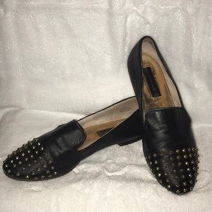 Steven by Steve Madden Black Melter Studded Loafer